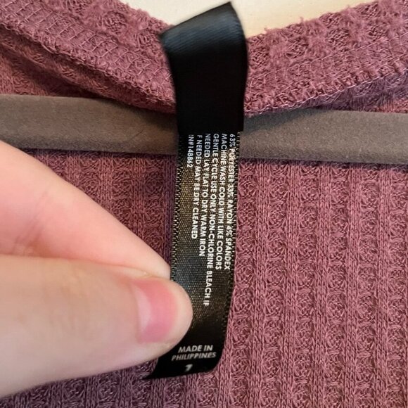 Torrid Size 1 Long Sleeve Pajama Top Mauve - Picture 8 of 8